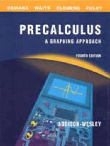 Beispielbild fr Precalculus: A Graphing Approach zum Verkauf von Wonder Book