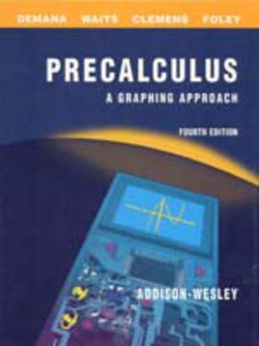 9780201870121: Precalculus: A Graphing Approa