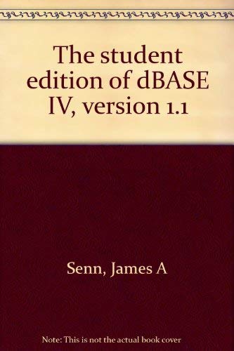 Imagen de archivo de dBASE IV, version 1.1 (Student Edition) a la venta por HPB-Red