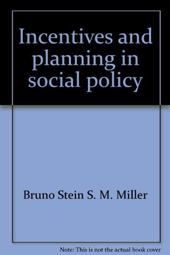 Beispielbild fr Incentives and planning in social policy zum Verkauf von Cambridge Rare Books