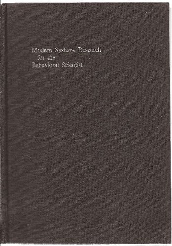 9780202300115: Modern Systems Research for the Behavioural Scientist