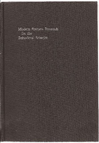 9780202300115: Modern Systems Research for the Behavioral Scientist; A Sourcebook.