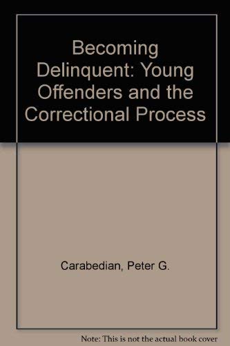 Imagen de archivo de Becoming Delinquent : Young Offenders and the Correctional Systems a la venta por Better World Books: West