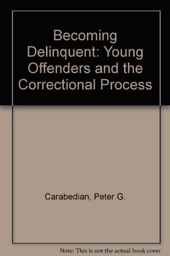 Stock image for Becoming Delinquent : Young Offenders and the Correctional Systems for sale by Better World Books: West