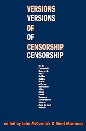 9780202308753: Versions of Censorship