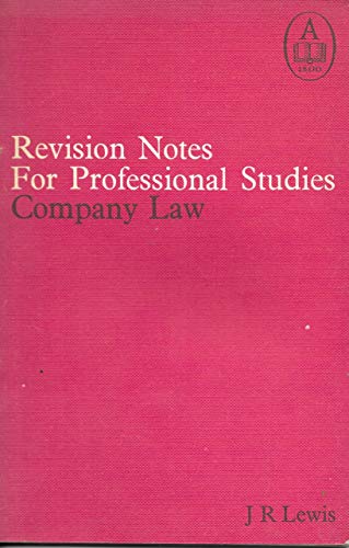 Professional Studies: Company Law (9780204793557) by J. R. Lewis