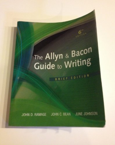 9780205000661: The Allyn & Bacon Guide to Writing