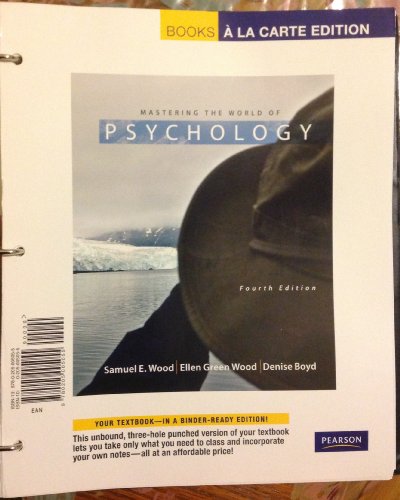 Imagen de archivo de Mastering the World of Psychology a la venta por HPB-Red