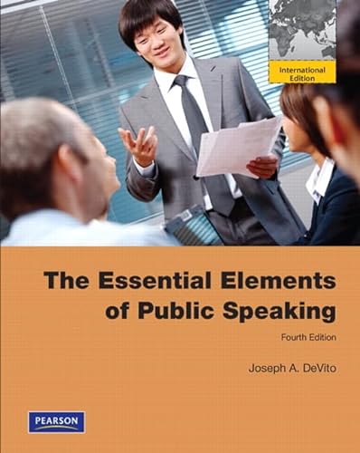 Imagen de archivo de The Essential Elements of Public Speaking: International Edition a la venta por Ammareal