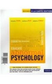 Beispielbild fr Abnormal Psychology, Books a la Carte Plus MyPsychLab zum Verkauf von Iridium_Books