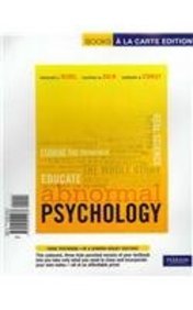Stock image for Abnormal Psychology, Books a la Carte Plus MyPsychLab for sale by Iridium_Books