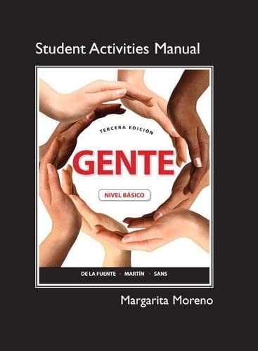 Beispielbild fr Student Activities Manual for Gente: Nivel bsico zum Verkauf von Iridium_Books