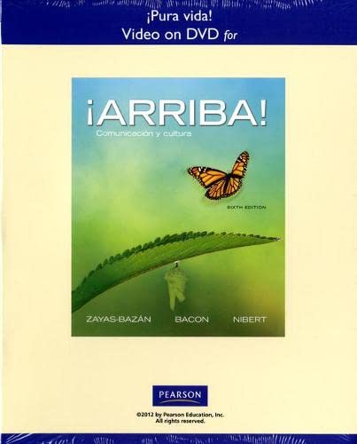 Stock image for Video DVD (Pura Vida) for Arriba!: Comunicacin y cultura for sale by Revaluation Books