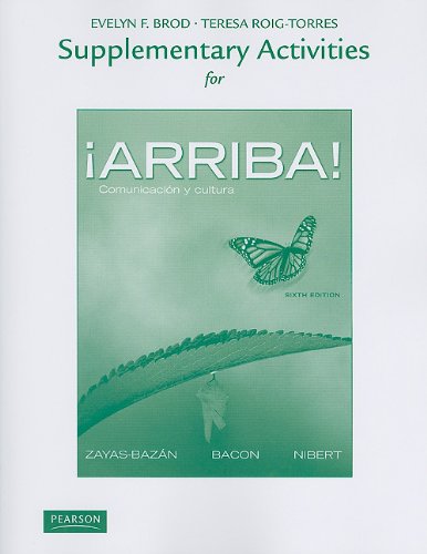 9780205018079: Supplementary Activities for Arriba!: Comunicacin y cultura