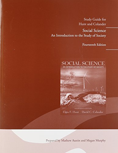 Imagen de archivo de Study Guide for Social Science: An Introduction to the Study of Society a la venta por ThriftBooks-Atlanta