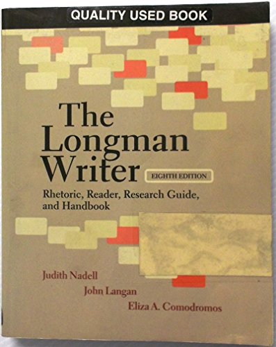 Stock image for The Longman Writer Rhetoric, Reader, Research Guide, and Handbook for sale by HPB-Red