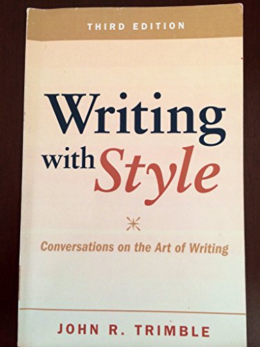 Imagen de archivo de Writing with Style: Conversations on the Art of Writing a la venta por BooksRun