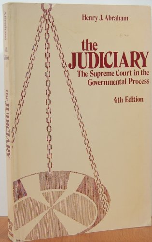 Beispielbild fr The Judiciary zum Verkauf von Better World Books