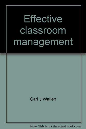 Stock image for Effective classroom management for sale by WeSavings LLC