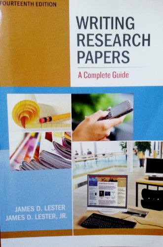 Beispielbild fr Writing Research Papers: A Complete Guide (14th Edition) zum Verkauf von SecondSale