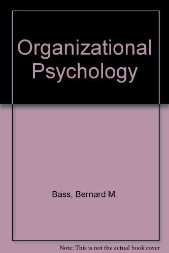 Beispielbild fr Organizational psychology zum Verkauf von Amazing Books Pittsburgh