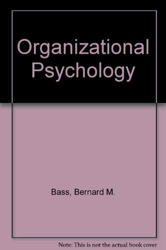 Imagen de archivo de Organizational psychology a la venta por Amazing Books Pittsburgh