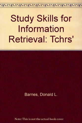 Study Skills for Information Retrieval, Book One (9780205064403) by Barnes, Donald L.; Burgdorf, Arlene