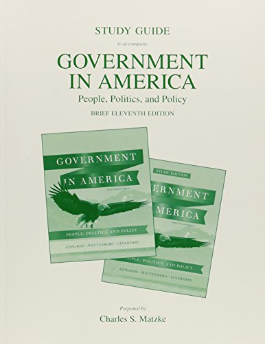 Beispielbild fr Government in America: People, Politics, and Policy" zum Verkauf von Hawking Books