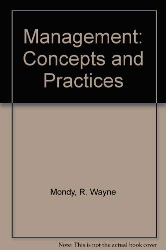 9780205068593: Management, concepts and practices