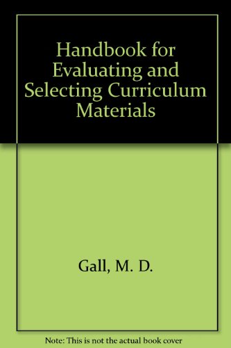 9780205073016: Handbook for Evaluating and Selecting Curriculum Materials