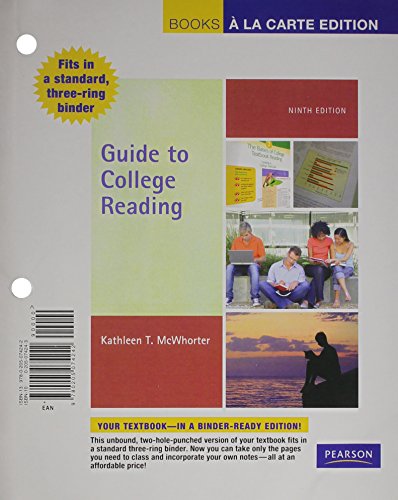 Guide to College Reading, Books a la Carte Plus MyReadingLab with eText -- Access Card Package (9th Edition) (9780205074259) by McWhorter, Kathleen T.