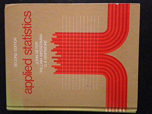 Stock image for Applied Statistics for sale by Better World Books
