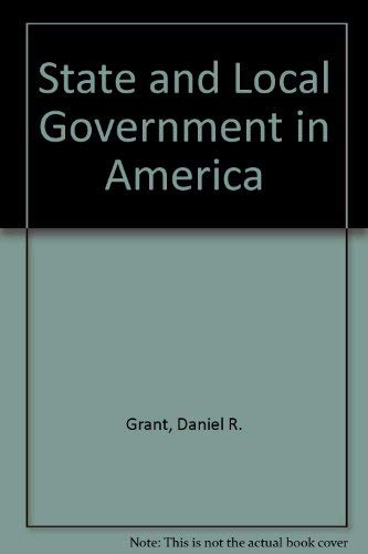 Stock image for State and Local Government in America for sale by dsmbooks