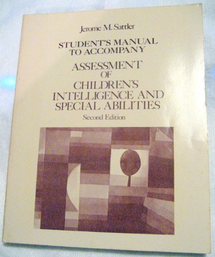 9780205077281: Assessment of Children's Intelligence and Special Abilities: Student's Manual