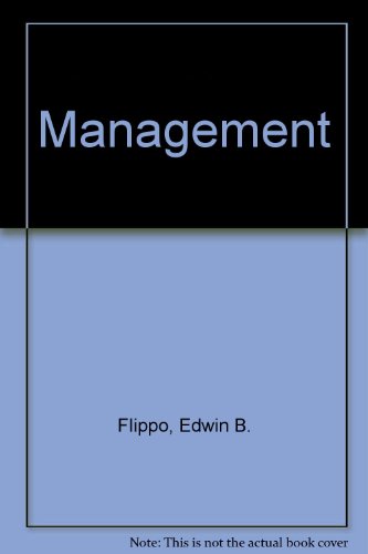 Management (9780205078288) by Edwin B. Flippo; Gary M. Munsinger