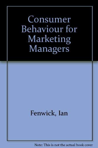 Stock image for Consumer Behavior for Marketing Managers for sale by BookHolders