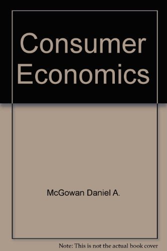 Stock image for Consumer economics for sale by POQUETTE'S BOOKS