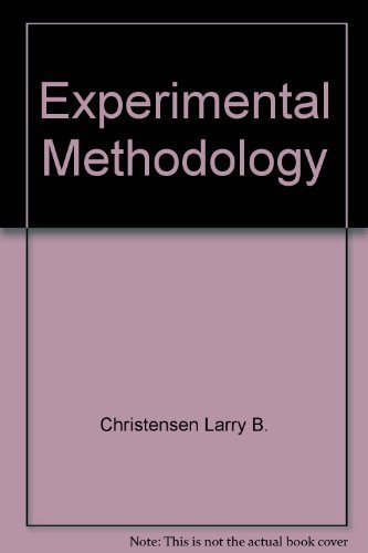 Stock image for Experimental methodology for sale by Wonder Book