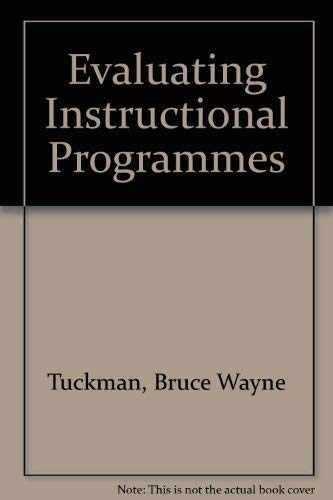 9780205083565: Evaluating Instructional Programmes