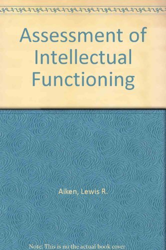 Stock image for Assessment of Intellectual Functioning for sale by BookHolders