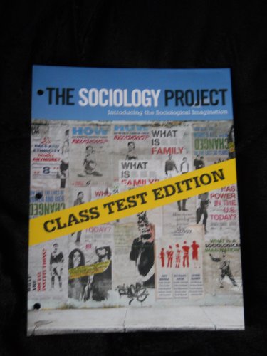Beispielbild fr The Sociology Project : Introducing the Sociological Imagination zum Verkauf von Better World Books