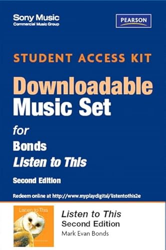 Sony Music Download Access Code Card (9780205093922) by Sony BMG