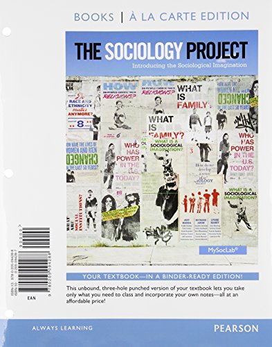 Imagen de archivo de The Sociology Project: Introducing the Sociological Imagination a la venta por HPB-Red