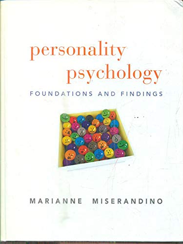 Beispielbild fr Personality Psychology: Foundations and Findings zum Verkauf von HPB-Movies