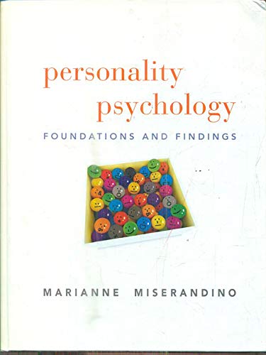 Imagen de archivo de Personality Psychology: Foundations and Findings a la venta por HPB-Movies