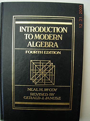 Imagen de archivo de Introduction to Modern Algebra a la venta por GF Books, Inc.