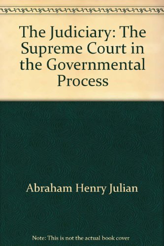 Beispielbild fr The judiciary: The Supreme Court in the governmental process zum Verkauf von Redux Books