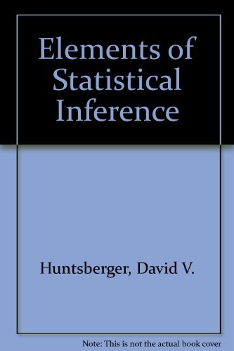 Stock image for Elements of Statistical Inference. 6th ed. for sale by Bingo Used Books