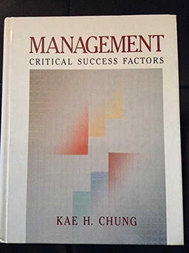 Beispielbild fr Management : Critical Success Factors zum Verkauf von Better World Books