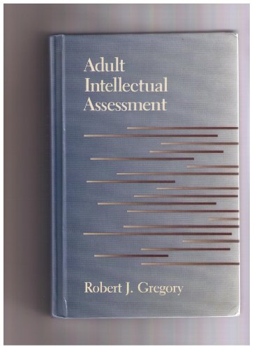 Imagen de archivo de Adult Intellectual Assessment a la venta por Wonder Book